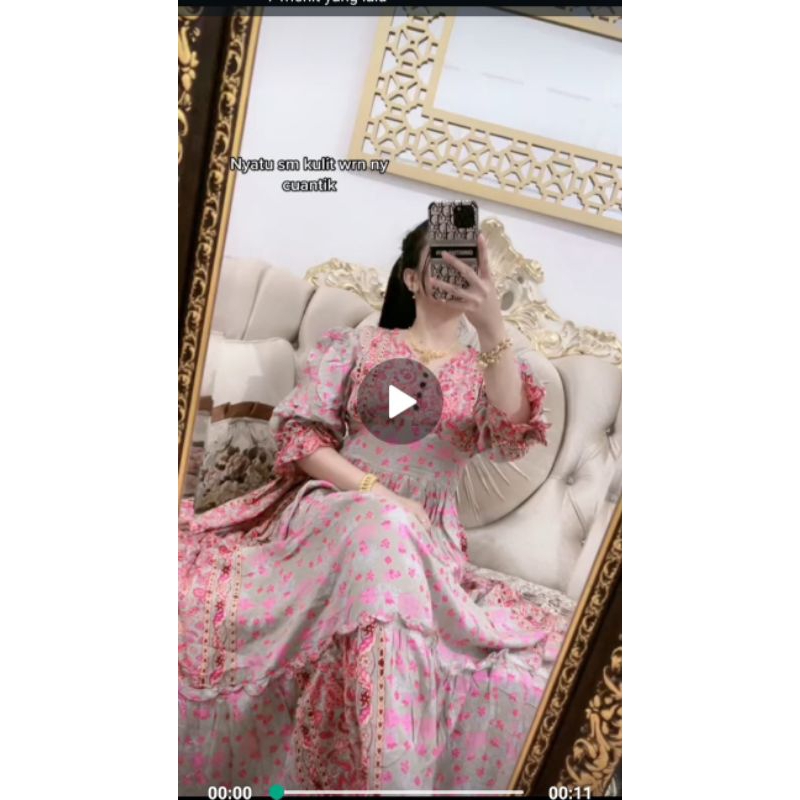 Daster wanita chasandra keong kancing katun rayon Ld -+110 PB -+128