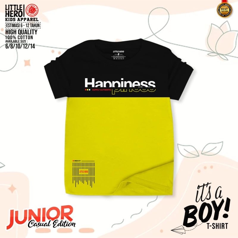 Kaos Anak Laki Laki Remaja Distro Casual Little Hero 5 6 7 8 9 10 11 12 Tahun