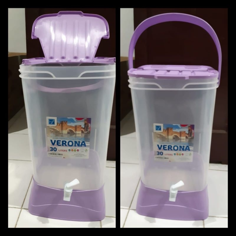 Dispenser air 30liter/Verona box drink jar 30 liter/Tempat minum ember +kran