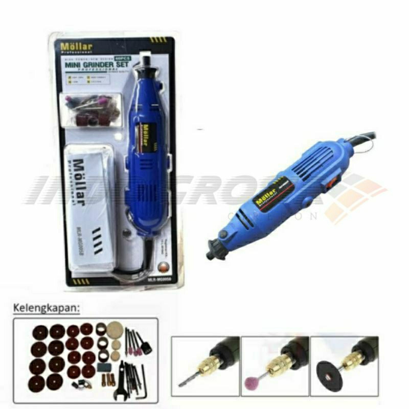 MUMPUNG READY !!! MOLLAR Mini Die Grinder Blister 40 Pc Mini Grinder Set Bor Tuner Turner Listrik Murah