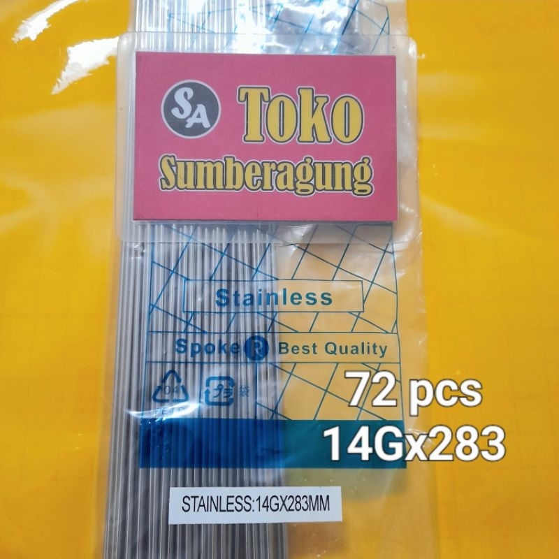 Ruji 14Gx283mm stainles Ruji 26 stainles ruji jari2 sepeda Fixie ruji jengki stainles ruji Citybike 