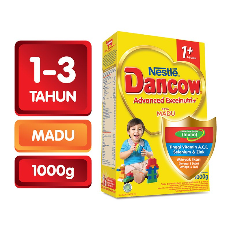 

Nestle Dancow 1+ dengan Susu Pertumbuhan Rasa Madu 1-3 Tahun Box 1 kg