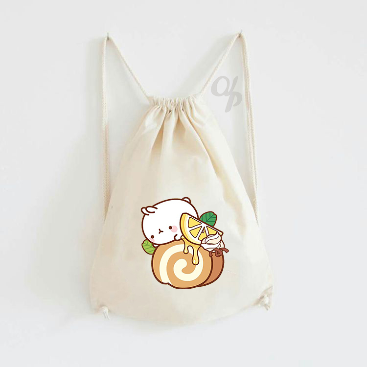 TAS SERUT KANVAS MOTIF Molang Batch 2 DRAWSTRING BAG