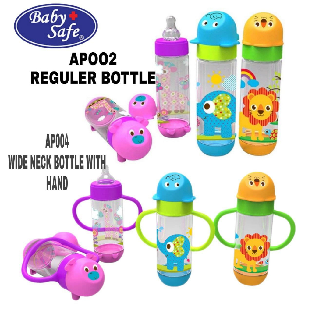 Baby Safe AP002 AP004 Feeding Bottle with Handle 250ml / BOTOL SUSU BAYI BABYSAFE