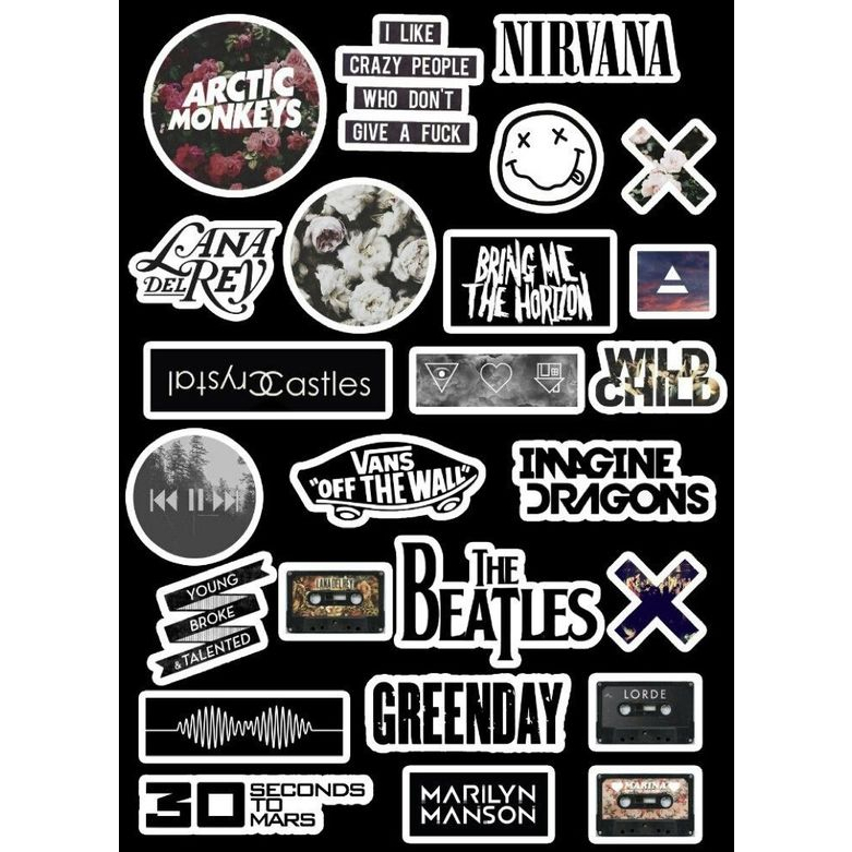 

BNW Hypebeast Aesthetic Vinyl Sticker Pack - Black and White Series for Laptops and Helmets