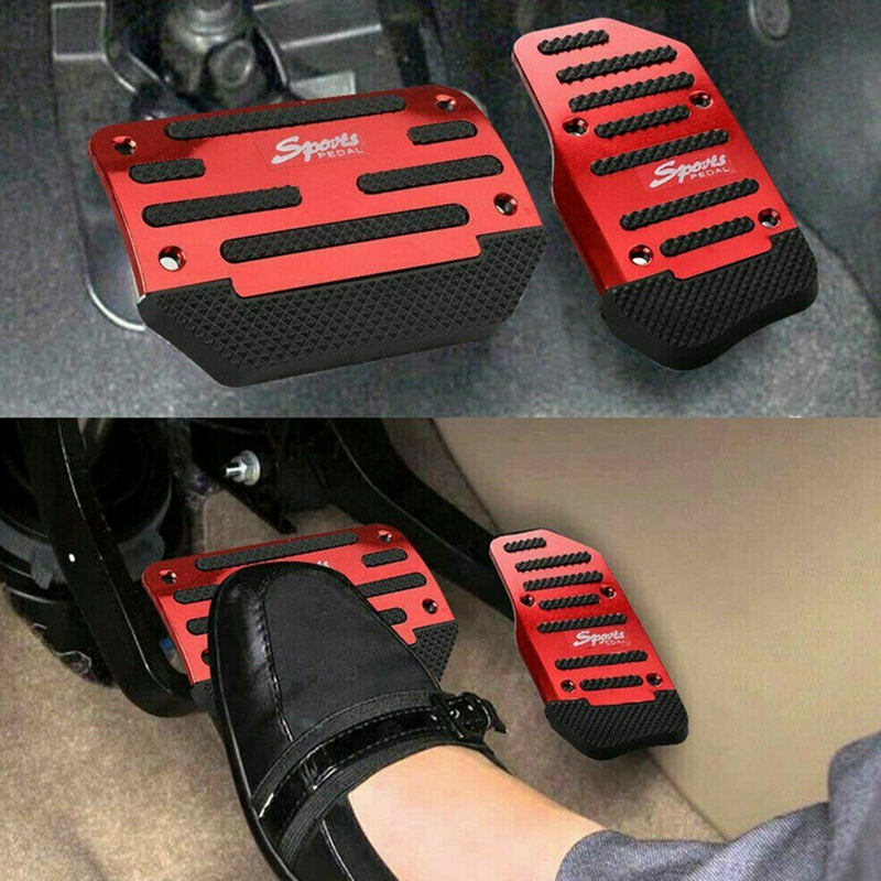 SPORTS Cover Aluminium Pedal Gas Rem Mobil Matic - XB-373 - Red