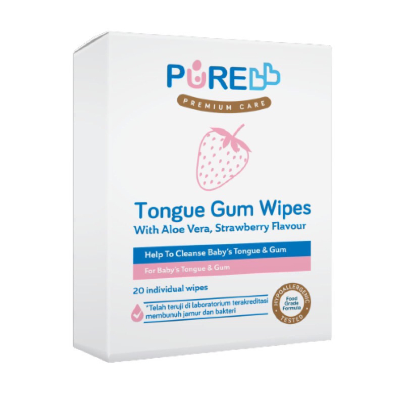 PureBB Tongue Gum Wipes For Baby 0+ Bulan