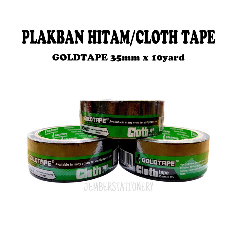 

Plakban Hitam / Cloth Tape Goldtape 35mm