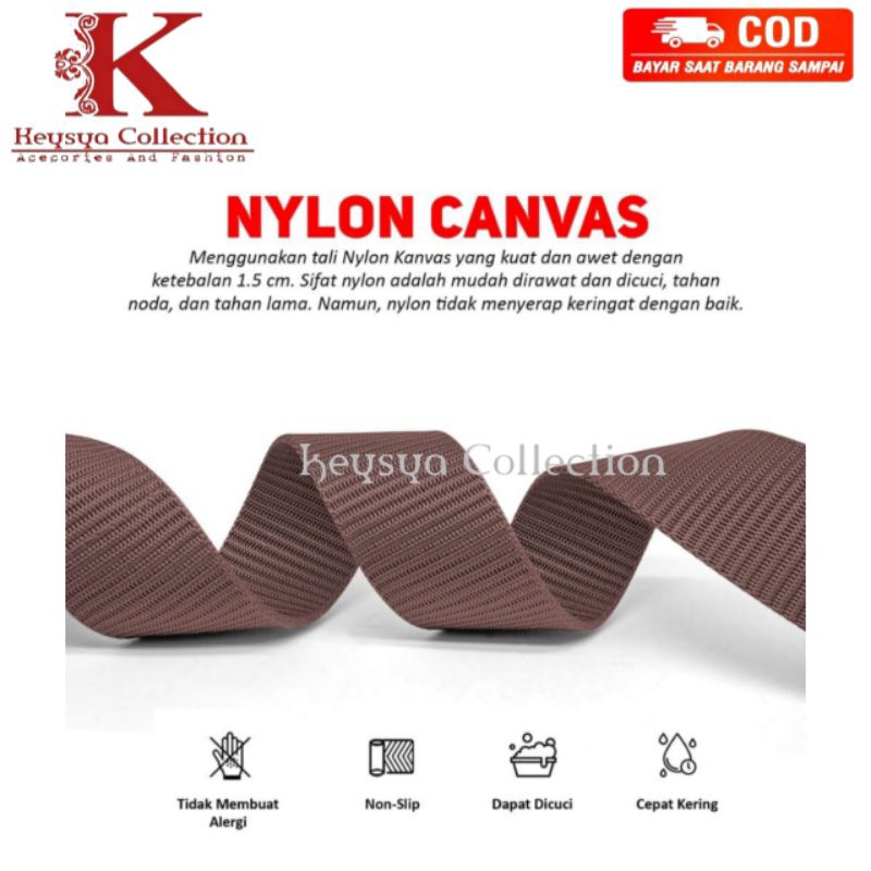 Ikat Pinggang Pria Dan Wanita Sabuk Canvas Nylon