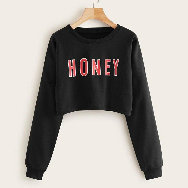 Sweater Crop HONEY Fleece (LD 110, P 43)