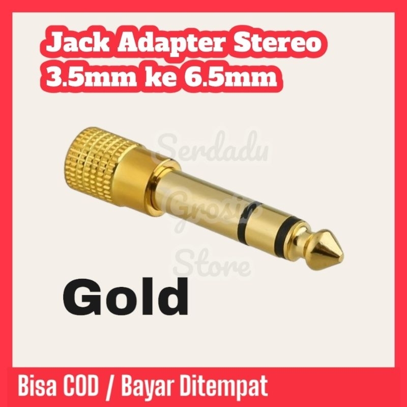 Jack Adapter 3.5mm ke 6.5mm  Stereo