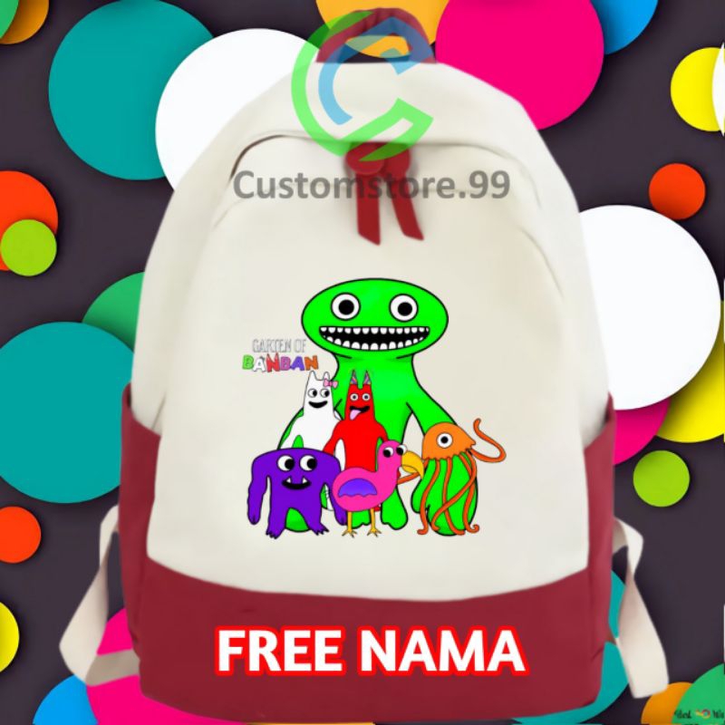 TAS RANSEL ANAK GARTEN OFF BANBAN TERBARU FREE NAMA