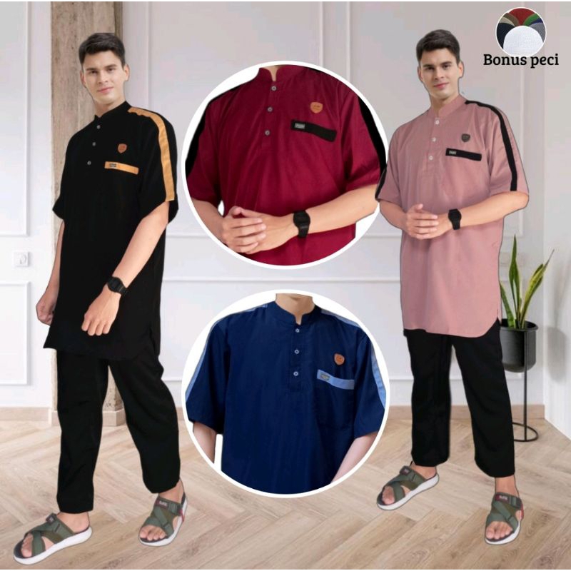 KOKO FARHAN/Baju koko pria muslim remaja dan dewasa premium termurah/gamis pakistan..