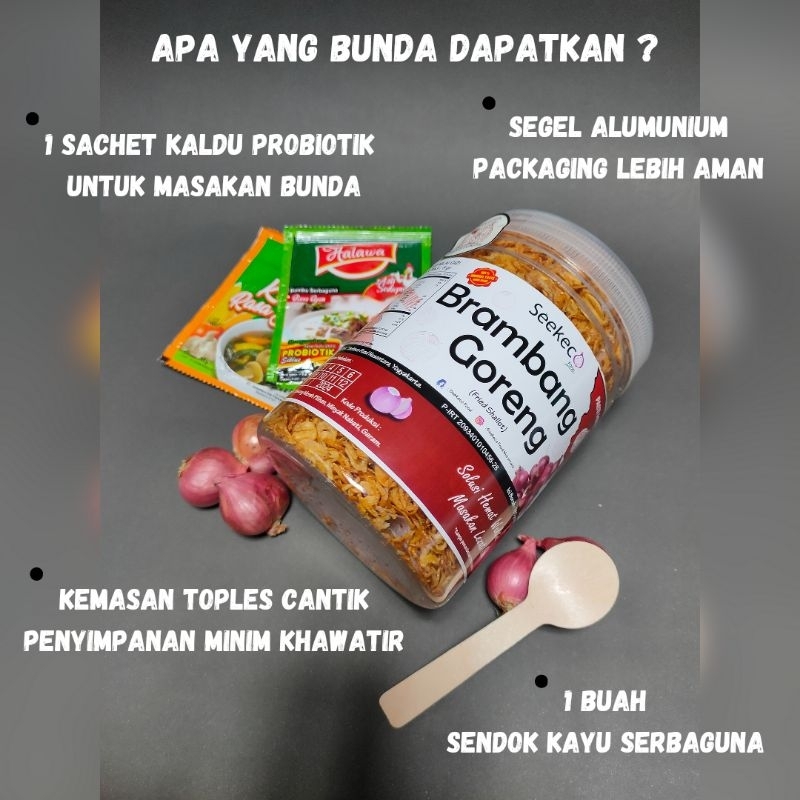 

BRAMBANG Bawang Goreng PREMIUM BONUS Kaldu Probiotik MURNI 100%