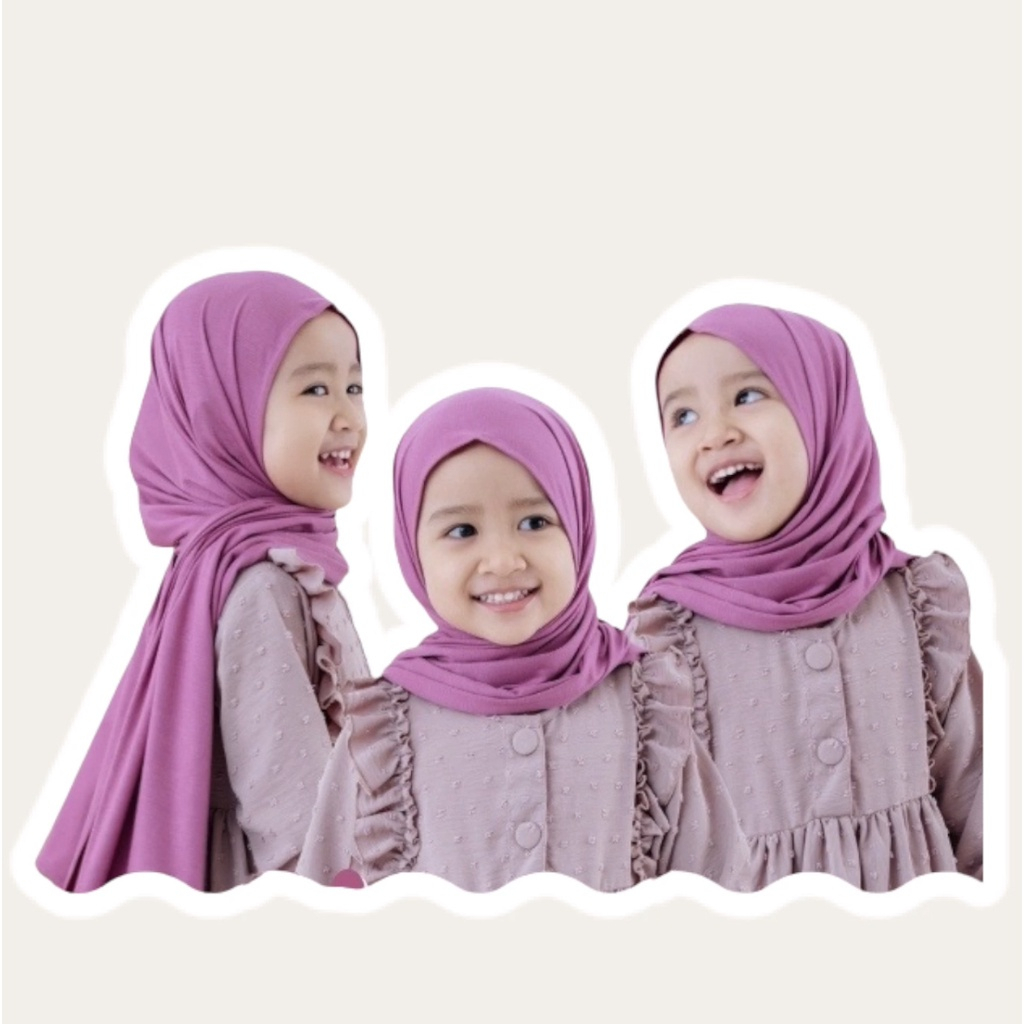 Pashmina Instant Bayi dan Anak 0-6 Tahun - Jilbab Jersey Premium Kerudung Anak Hijab Pastan