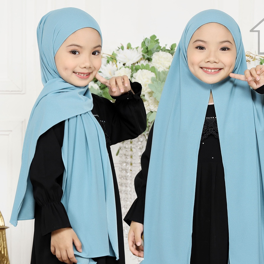 Pashmina Instant Bayi dan Anak 0-6 Tahun - Jilbab Jersey Premium Kerudung Anak Hijab Pastan