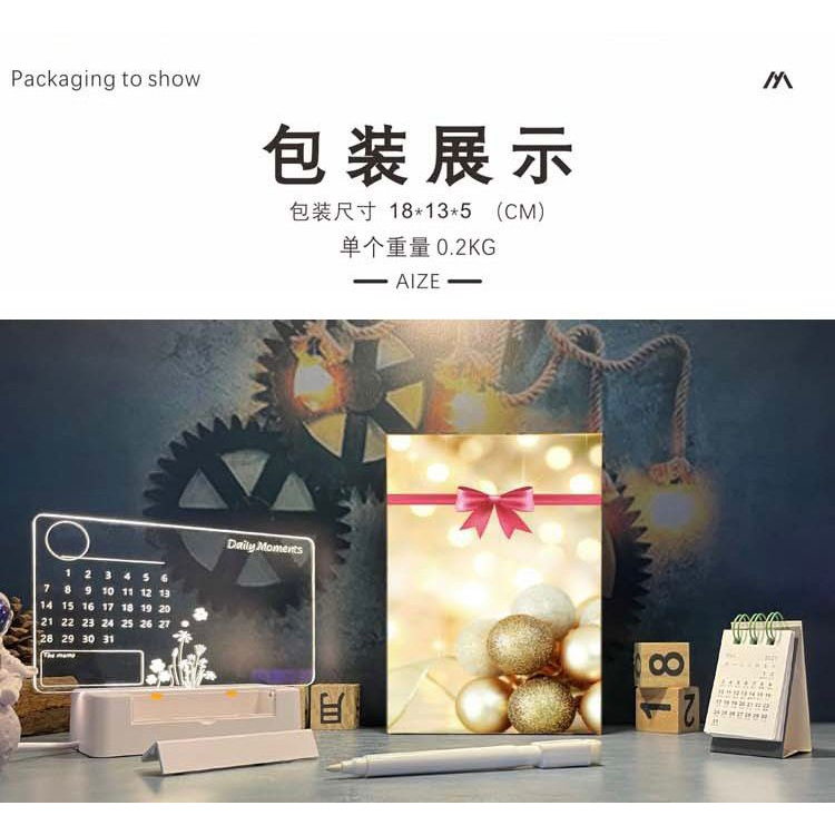 

TS - ACRYLIC Note Board LED / Papan Tulis ACRYLIC LED / ACRYLIC Lampu Polos Tanpa Gambar / Lampu Meja Tidur