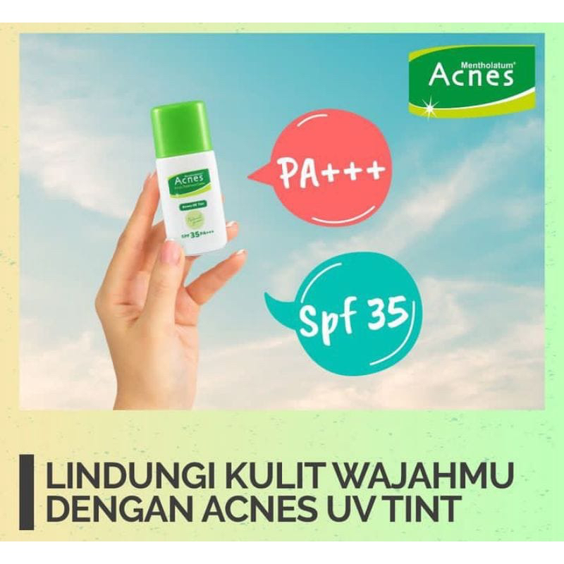 ✿ELYSABETHME✿ Acnes UV Tint spf alas bedak sunscreen untuk kulit jerawat berjerawat sensitif sunblock anti UVA UVB