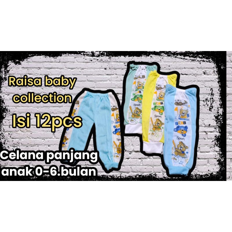 celana panjang 0-6 bulan isi 12 pcs