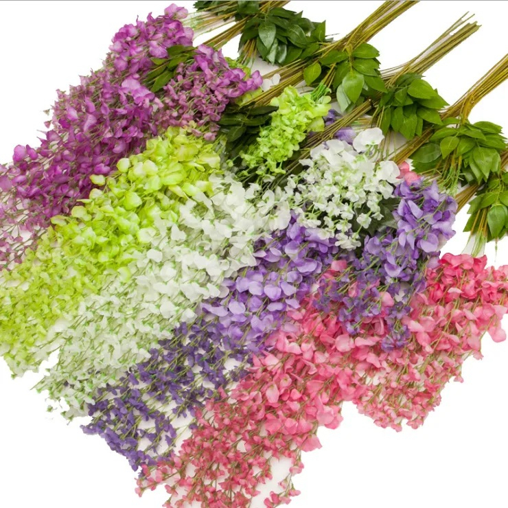 T&amp;Y Daun Wisteria Plastik Artifisial Daun Hias Kode 54 Dekorasi Backdrop Pesta Daun Wisteria Imitasi Murah Tanaman Sintetis Dekorasi Ruangan Rumah Kamar Kantor Murah