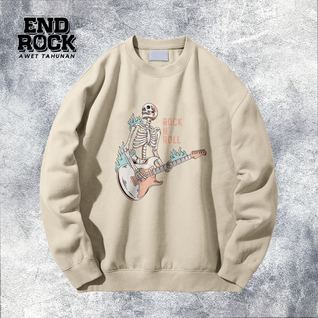 Crewneck Exclusive Original Endrock Tema Rock N Roll Colour DTFS134