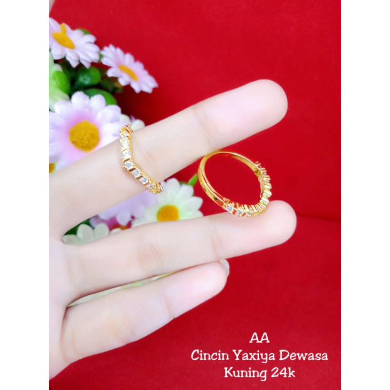 cincin cincin fuji 2 lapis emas 24k