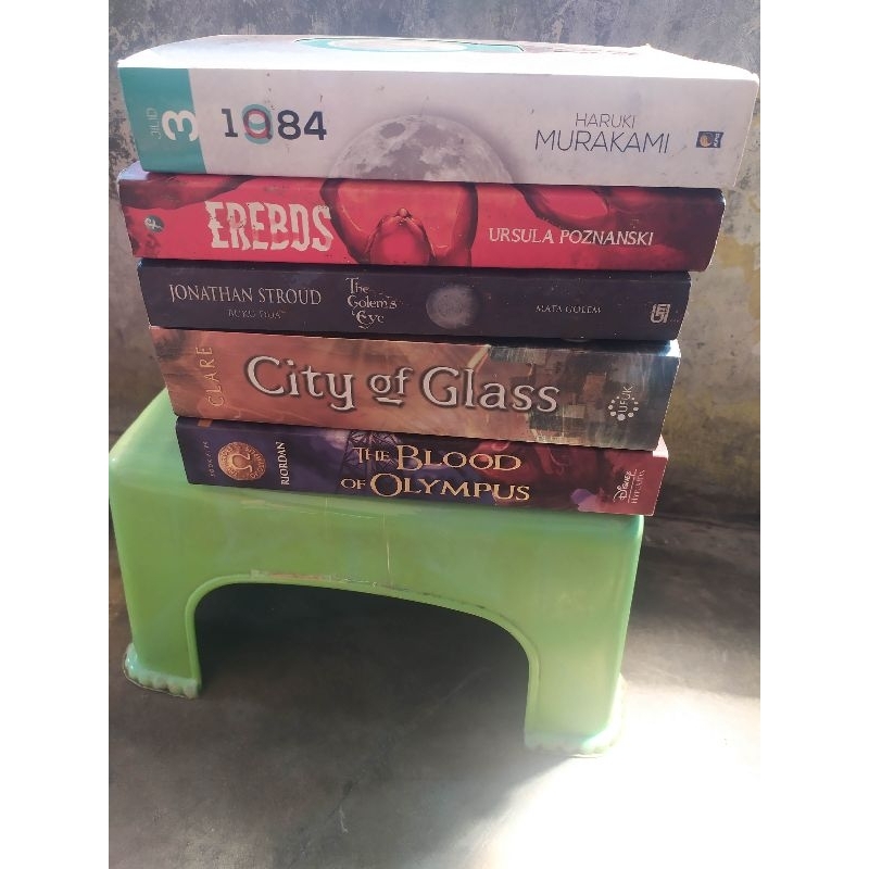 jual buku novel bekas city of glass / percy jackson / iq84 / bartimaeus trilogy / erebos / haruki mu