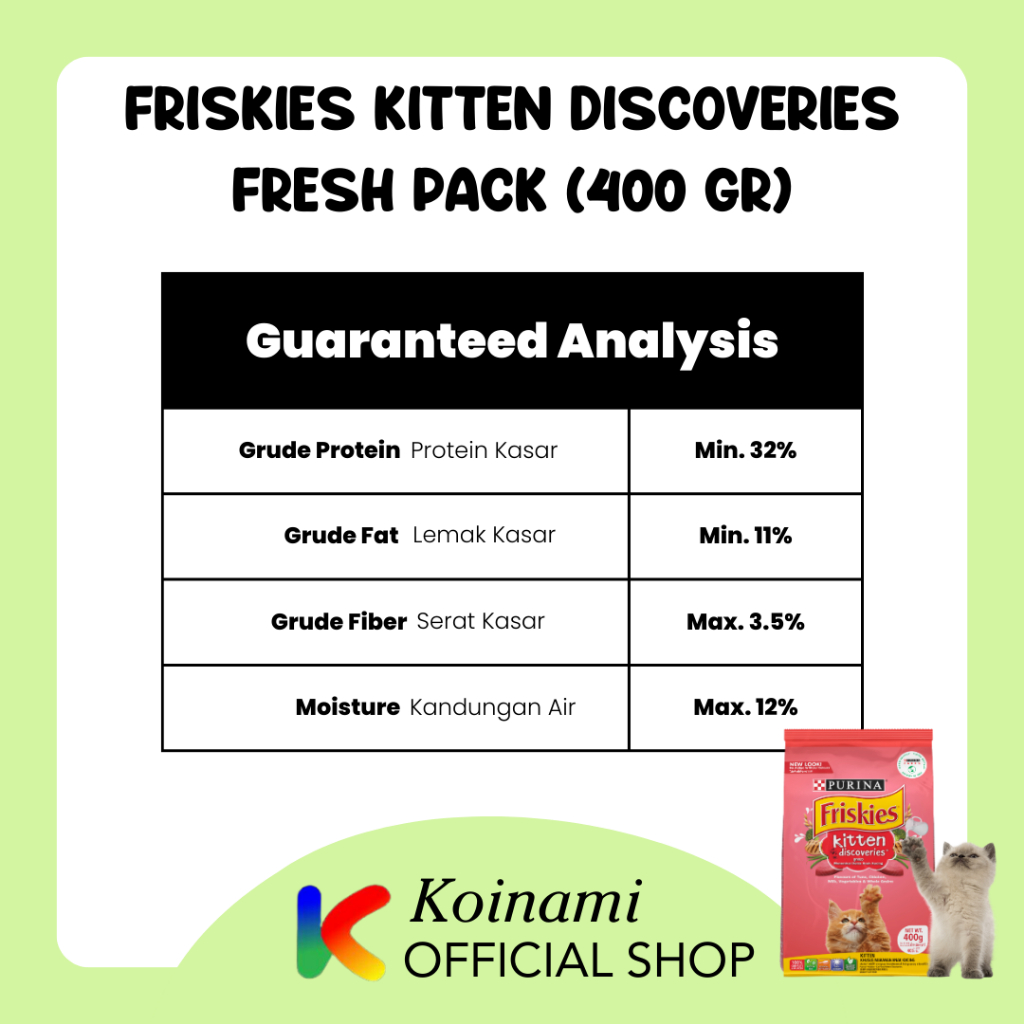 FRISKIES 400gr fresh pack KITTEN DISCOVERIES / Makanan Kucing / cat food / dra food / pet