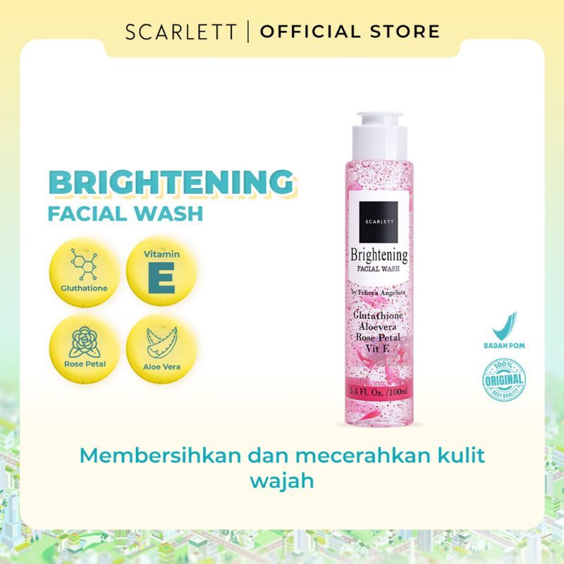 SCARLETT WHITENING FACIAL WASH / Scarlet Whitening Facial Wash / Sabun Cuci Muka Scarlett Whitening