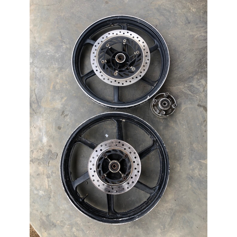 Velg cbr old enkei set disc dan napgir bahan pnp di ninja r ss rr