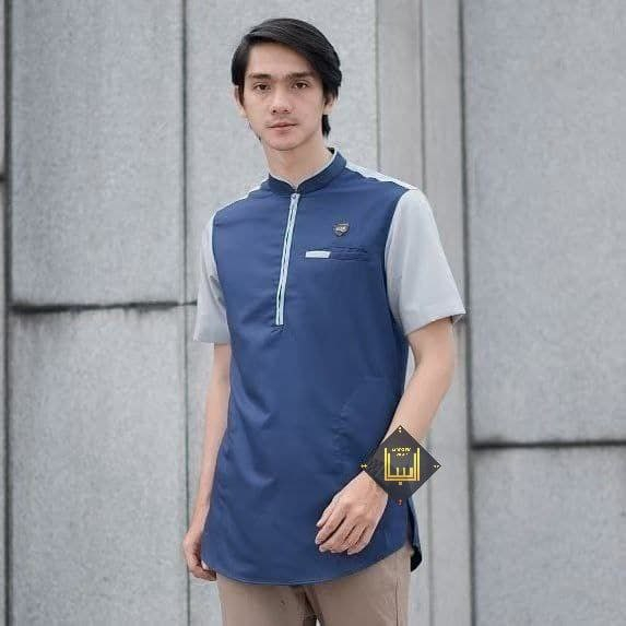 Baju Koko resleting depan Bahan Katun Kemeja Koko Couple Kembaran Terbaru Koko Kurta