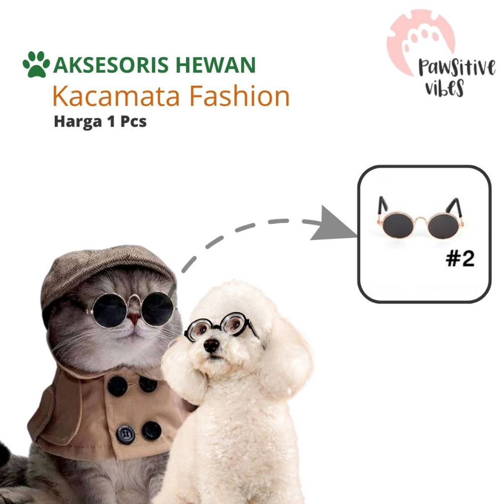 (Promo)Kacamata Keren Untuk Aksesoris Properti Foto Anjing Dan Kucing Peliharaan Image 2