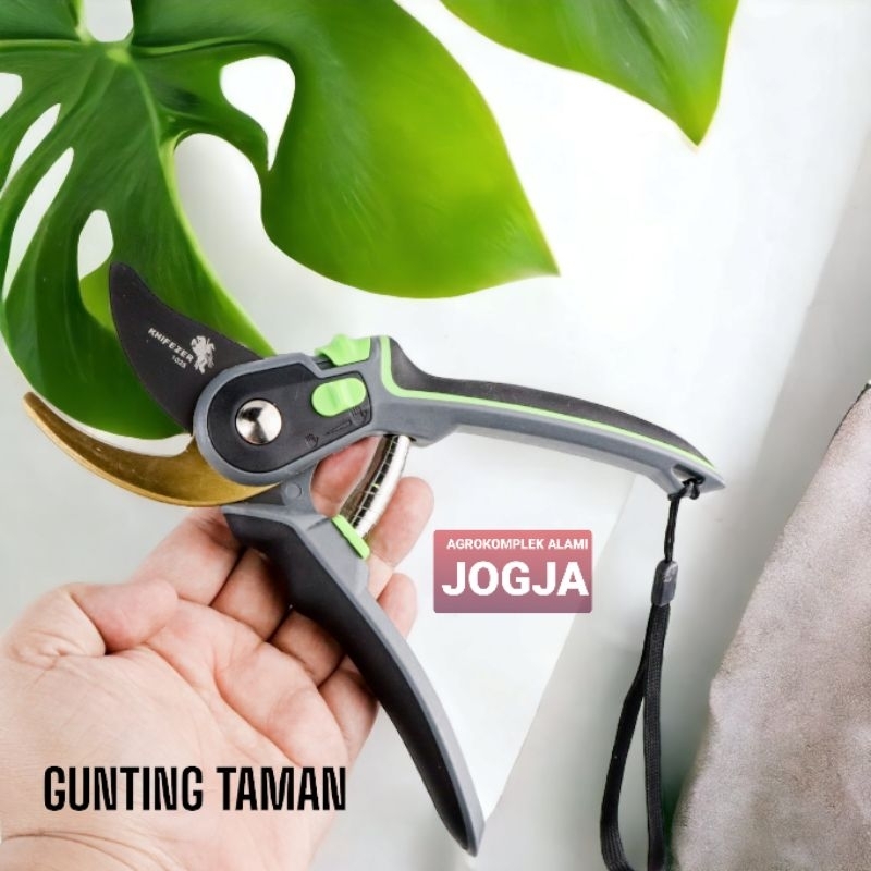 Pruning Shears Gunting Dahan Bunga Ranting Stek Alat Potong Dahan Garden Scissors Gunting (Gagang hijau hitam )