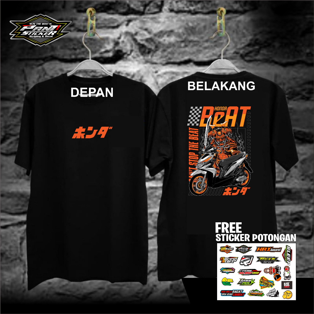 Kaos Distro // Kaos Motor // Kaos Racing Honda BEAT Desain Samurai - Kaos Distro Desain Custom Modif