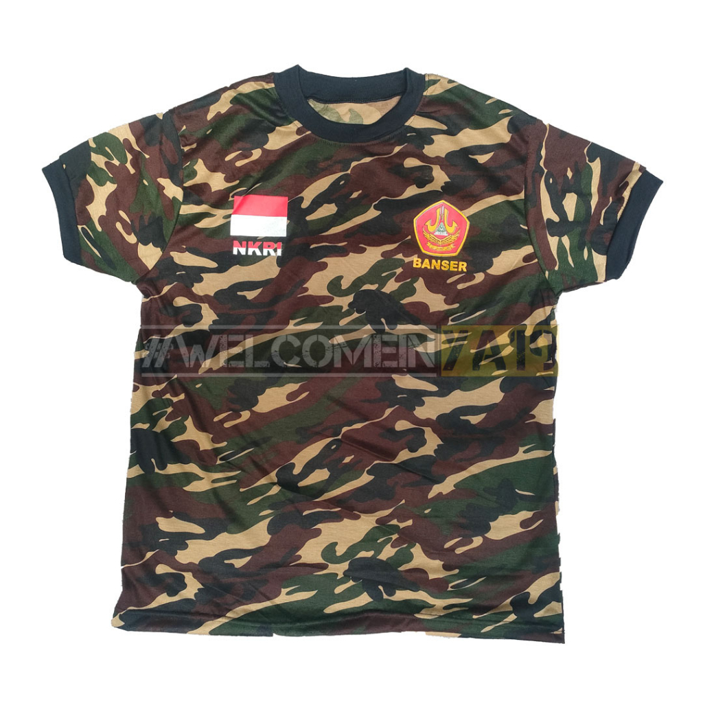 Kaos Pendek Loreng Banser Logo / Kaos Oblong Loreng Logo Banser