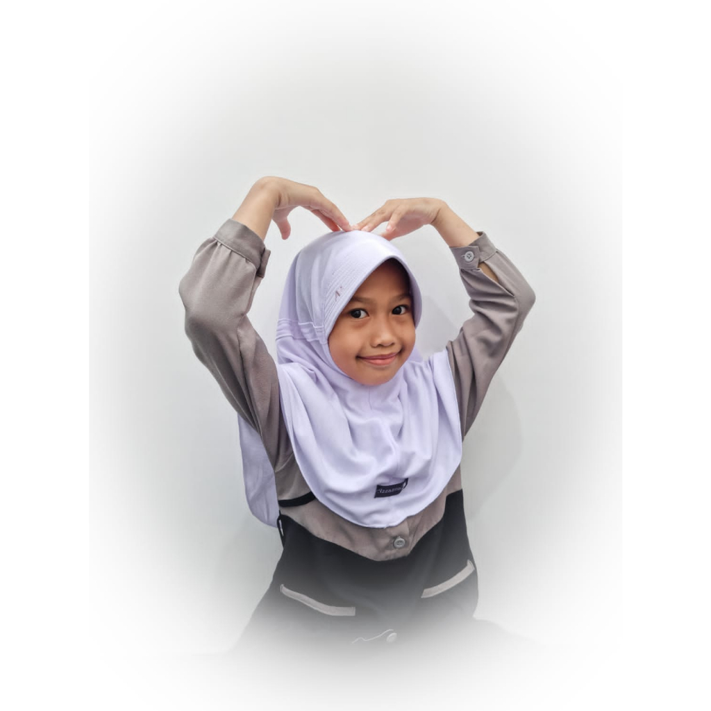 Azzazna Hijab Sekolah / Azazzna Hijab Instan / Hijab Serut / Kerudung Instan Warna Putih / Azzazna H