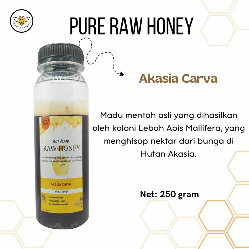 

Madu Hutan Murni Mentah Madu Asli Hutan Akasia Carva 250gram Pure Raw Honey