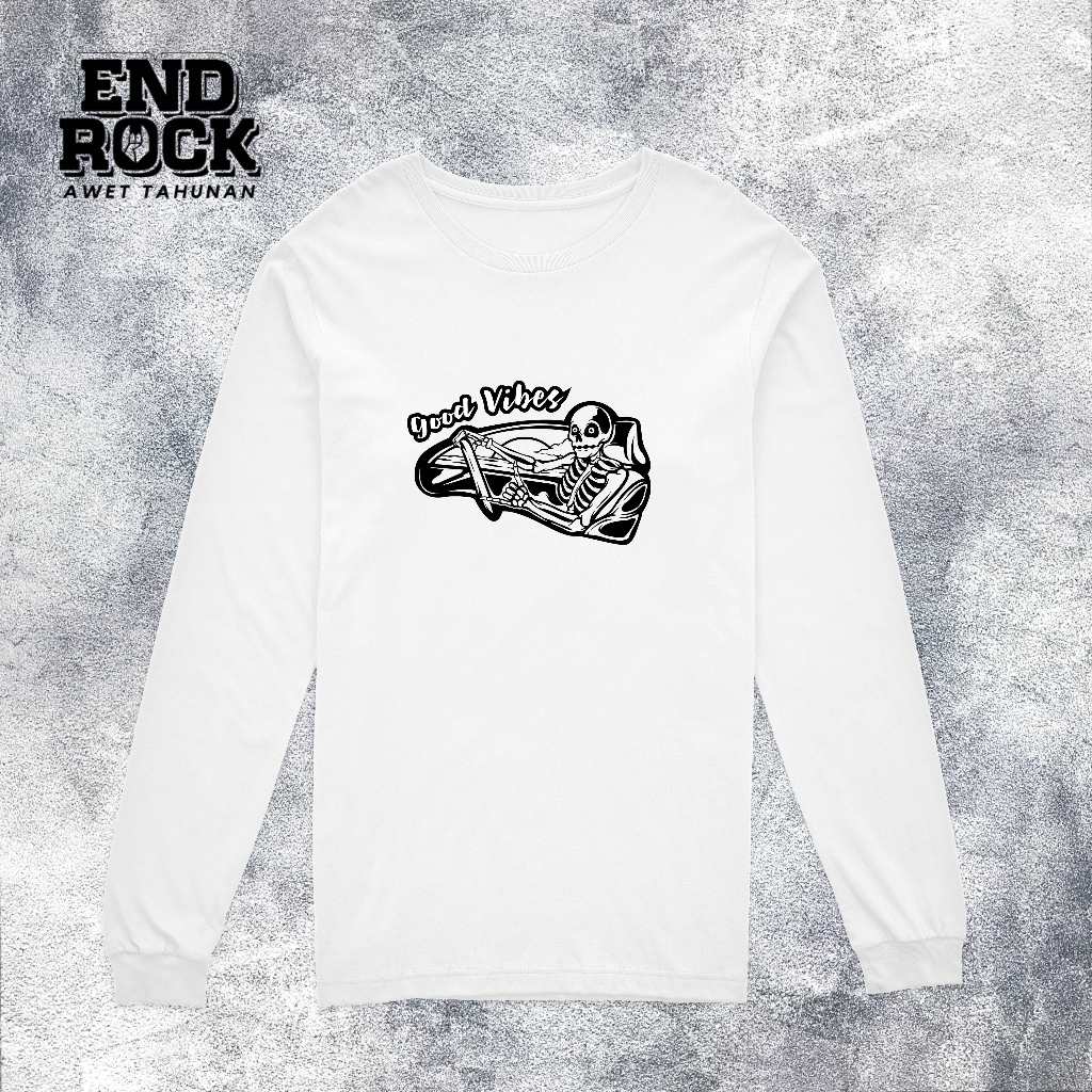 Longsleeve Original Endrock Tema Skull Good Vibes DTFS138