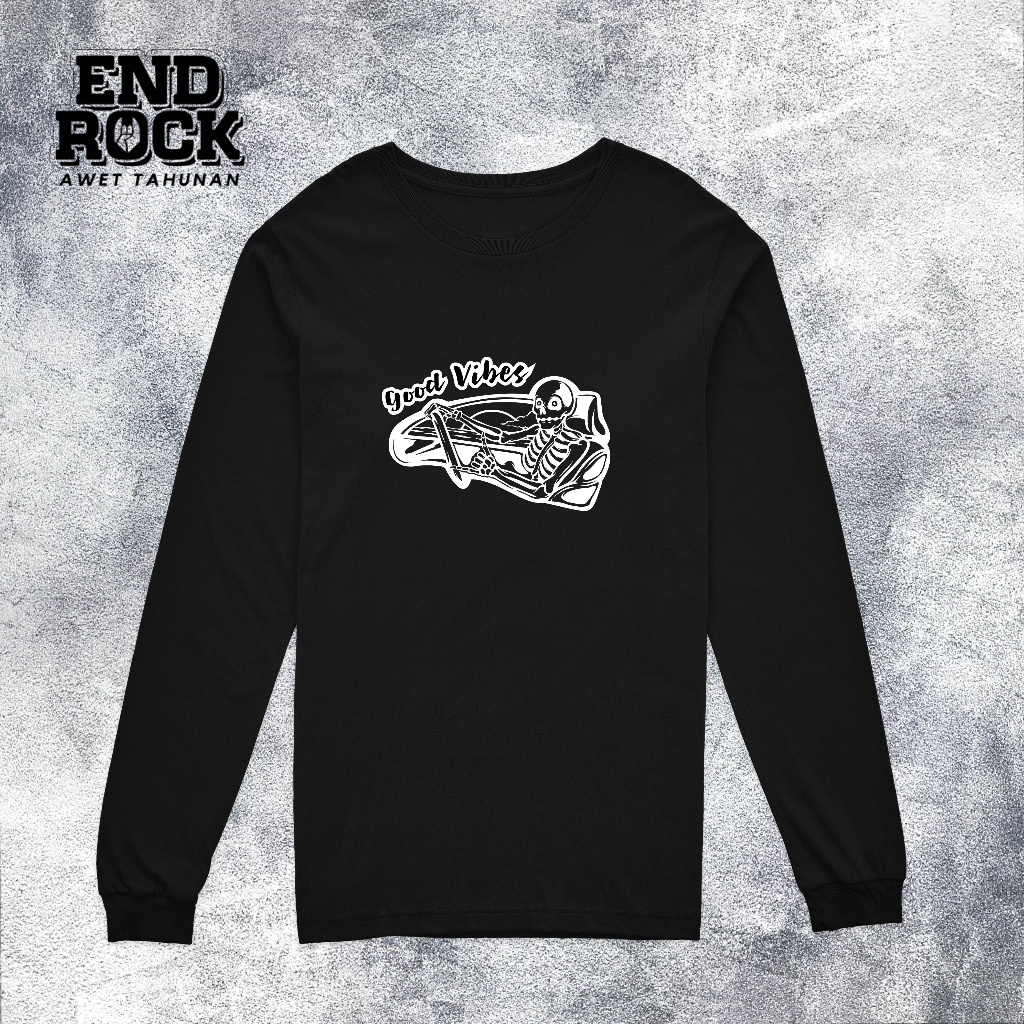 Longsleeve Original Endrock Tema Skull Good Vibes DTFS138