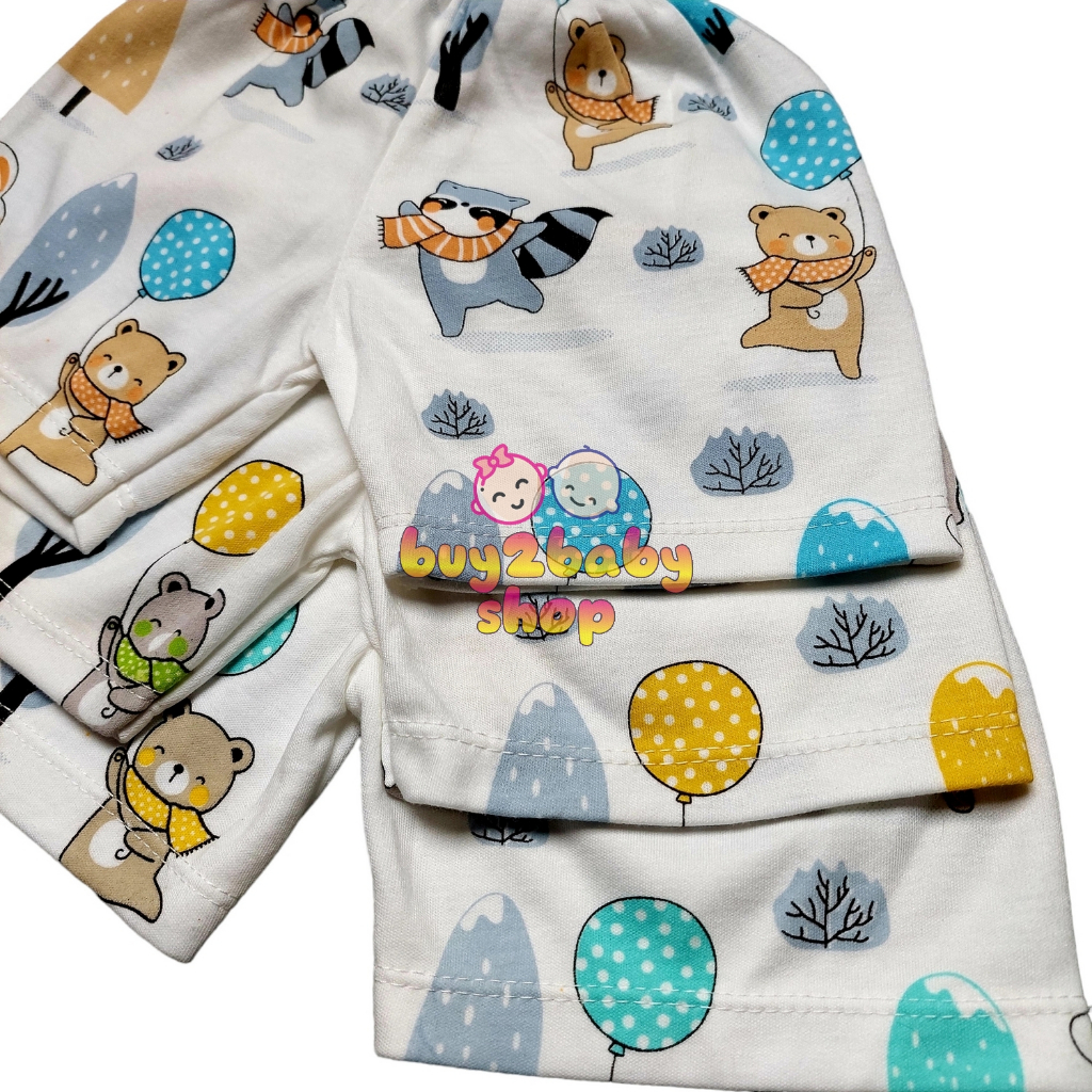 Celana pendek bayi katun Full Print Airin Baby 0-3 Bulan isi 3 Celana