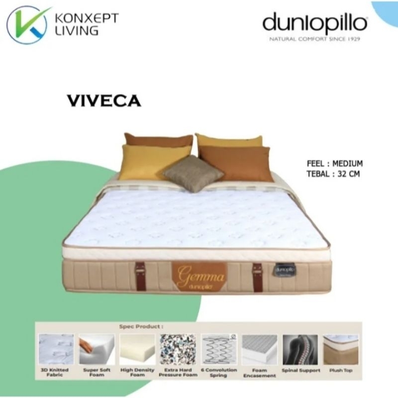 Dunlopillo Springbed Gemma - Hanya Kasur Saja Ukuran 160x200