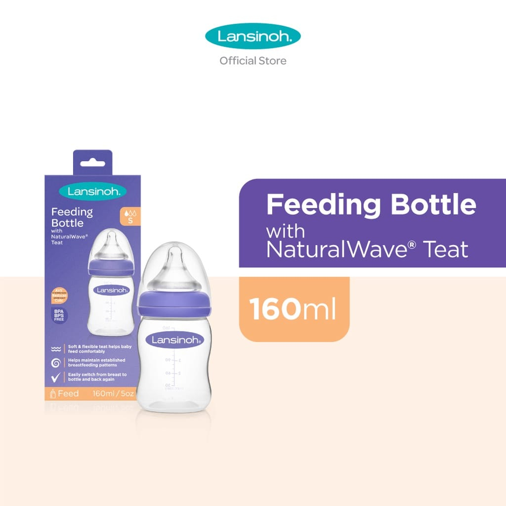 Lansinoh Feeding With Natural 160ml - Botol Susu Bayi