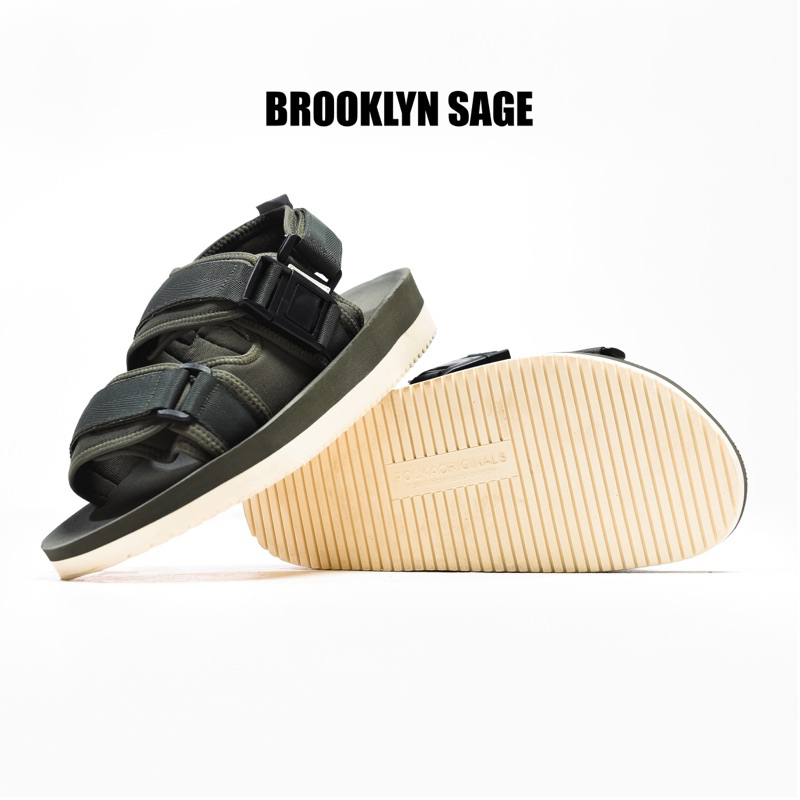 Polka Sandals/ Brooklyn Sage/ Sandals/ Sendal Traveling