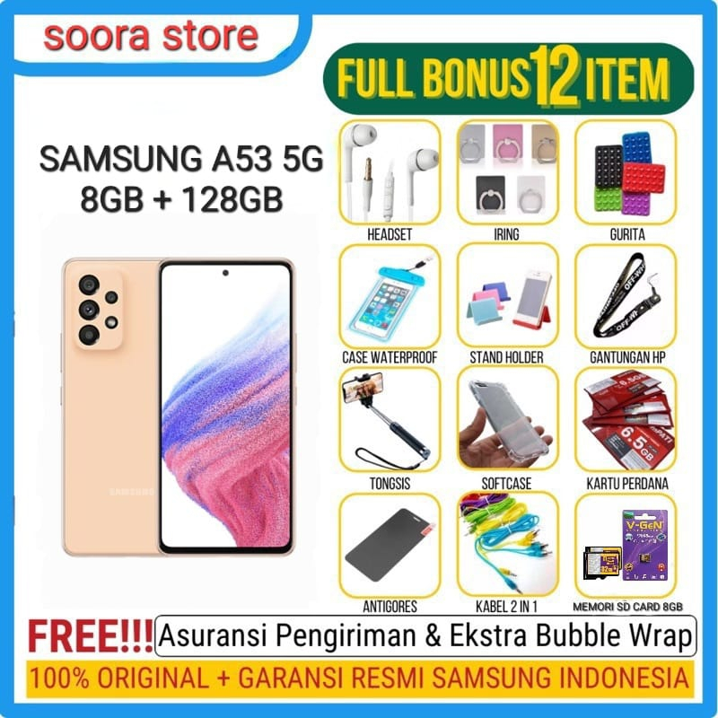 HP SAMSUNG A53 5G RAM 8GB ROM 128GB GARANSI RESMI 1 TAHUN