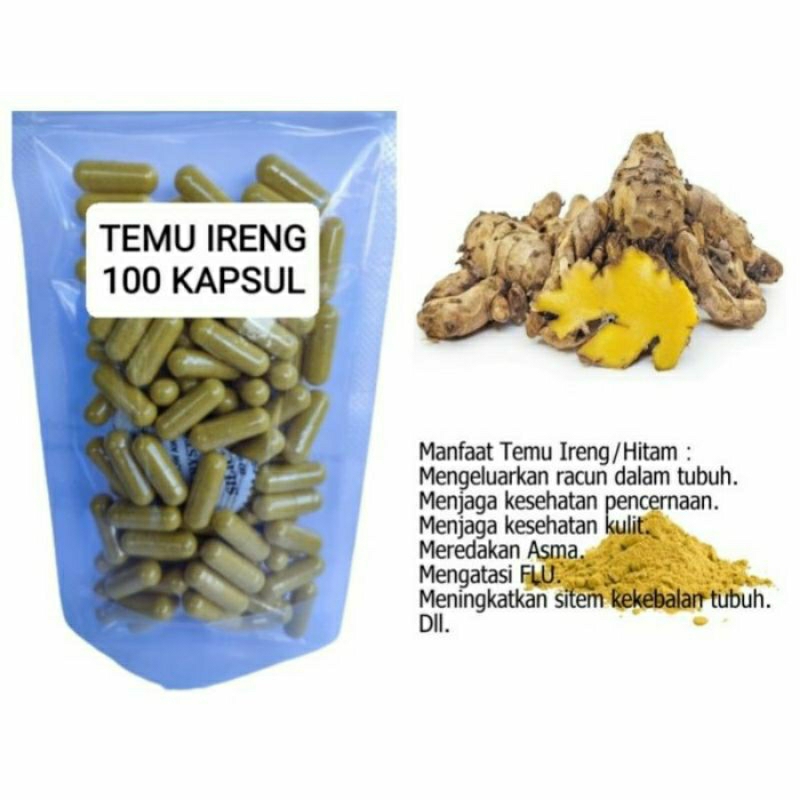 

TEMU IRENG Kapsul Herbal Alami Kemasan Hemat - isi 100 pcs