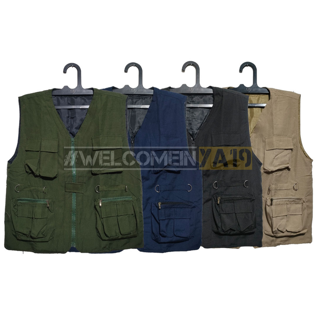 Rompi Tactical Lapangan Kerja / Outdoor / Partai / Wartawan / Mancing / Safety