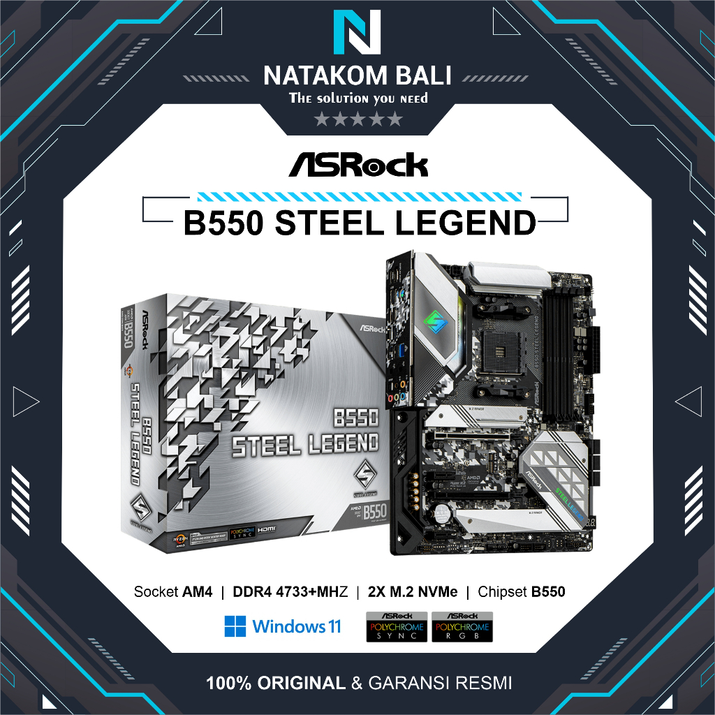 MOTHERBOARD ASROCK B550 STEEL LEGEND