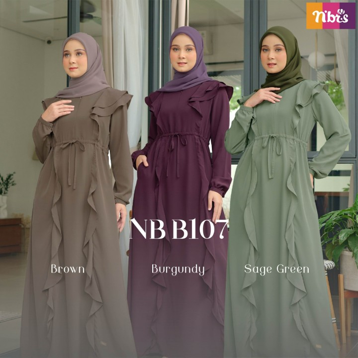 PROMO BAJU GAMIS NIBRAS NB B107/ GAMIS POLOS DEWASA BY NIBRAS ORI/ BAJU GAMIS BUSUI BEST SELLER BY N