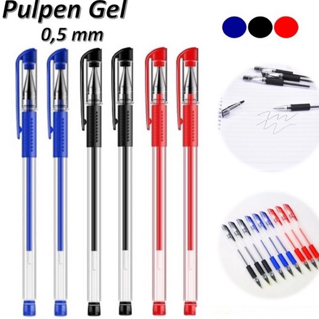 

Harga Satuan Pulpen Dengan Tinta Cair Per Pcs Pena Office Pena Kantor sekolah Pena cair pen gel 0.55mm warna biru merah hitam