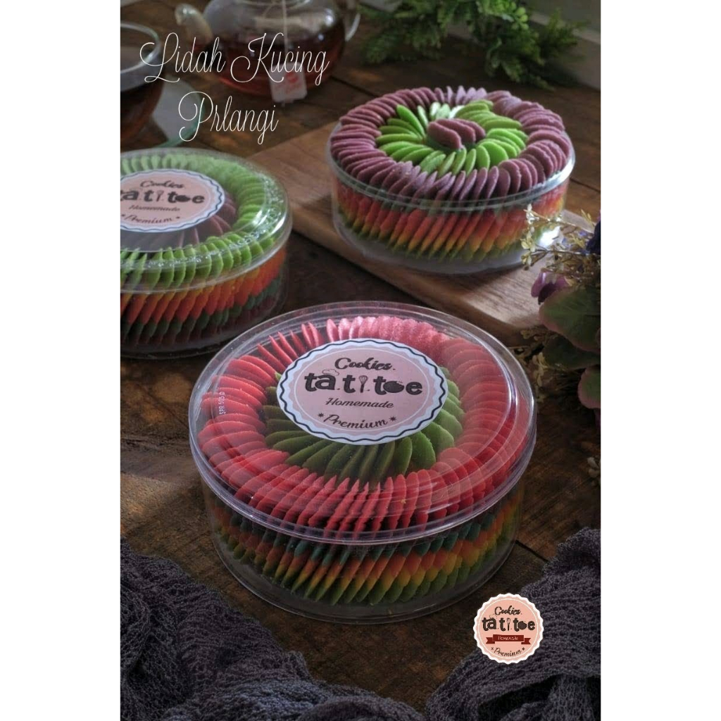 

Kue kering - Lidah kucing pelangi 500g